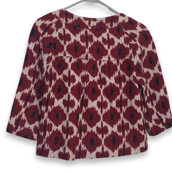 Michael Kors IKAT Swing Cropped Peplum Blazer With Pockets - Picture 4 of 11